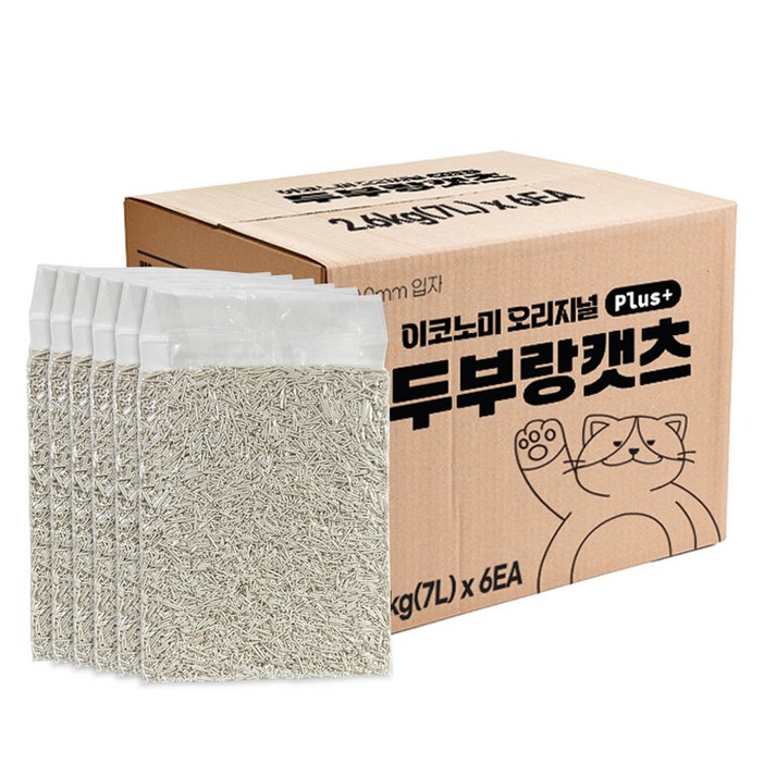 두부랑캣츠 이코노미 오리지널 고양이 모래 무라벨