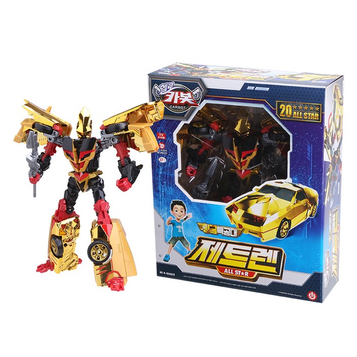 헬로카봇 황금 특공대 제트렌 올스타 로봇장난감, 혼합색상, 1개