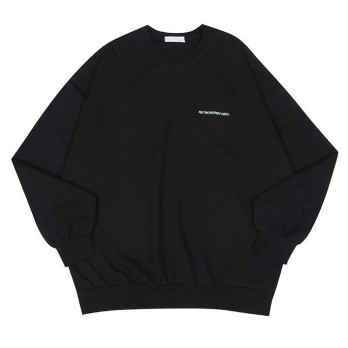 레트로 자수 맨투맨