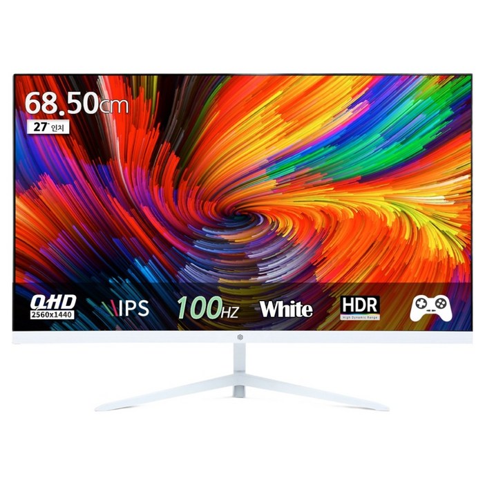 픽셀아트 QHD IPS 100Hz 모니터 화이트, 68cm, PAQ2710W(무결점)