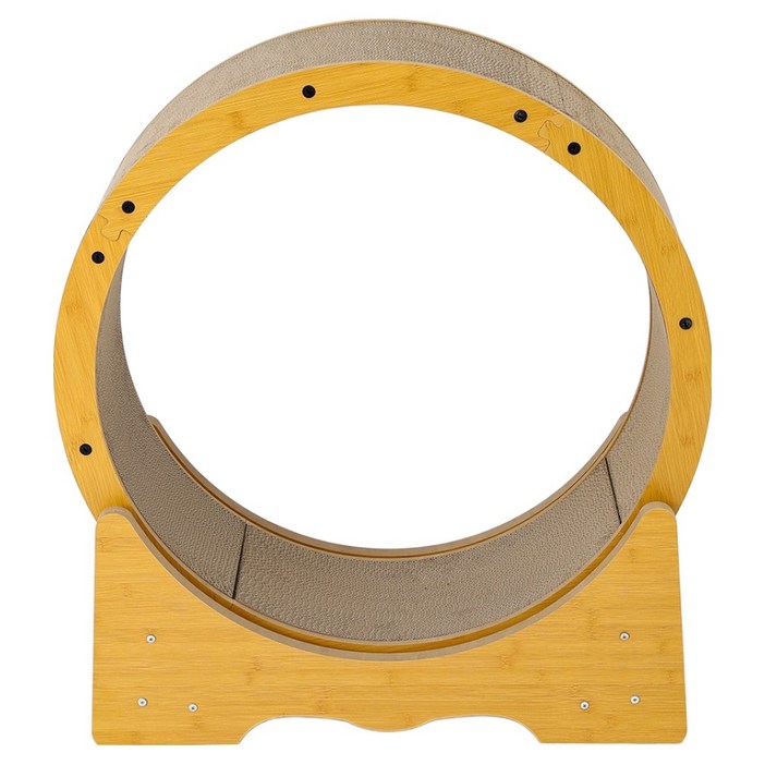 미스터추추 고양이 캣휠 스크래쳐 저소음 원목 대형 운동용 장난감, 우드, 1개