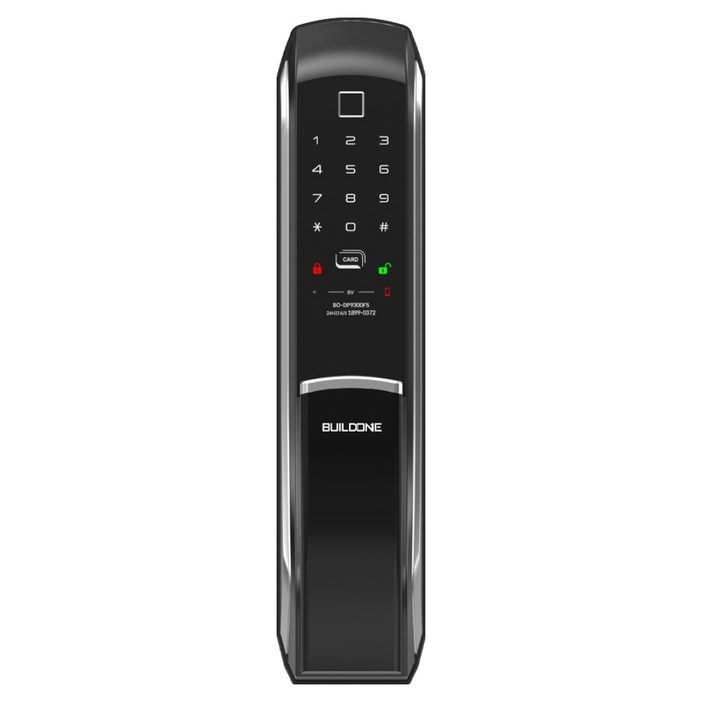 빌드원 푸시풀 지문인식 카드키 도어락 실버 BODP9300FS, BODP9300FS, 방문설치