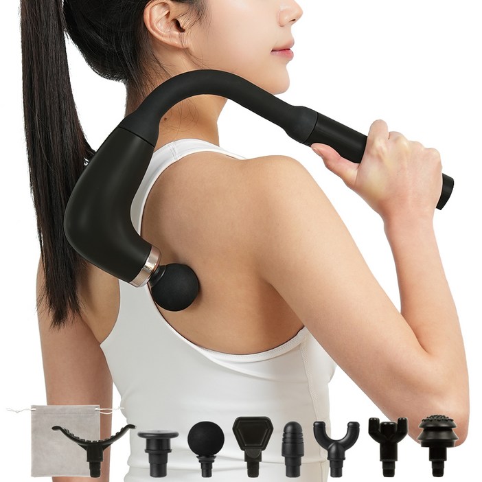 인사이디 효도손 전동 커브 마사지기 IMG3, IMG3, 블랙