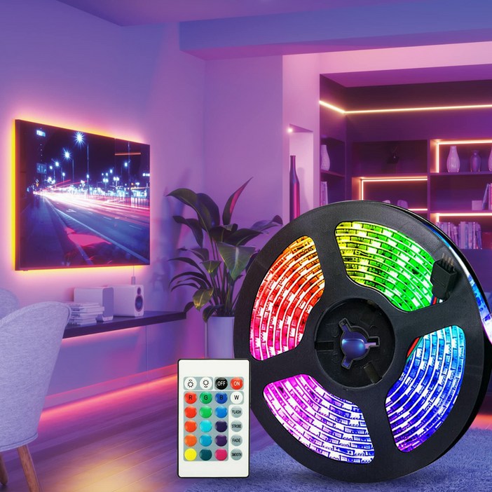 루아즈 LED 간접 줄조명 네온 스트립 무드등 1m, RGB 16색상 루아즈 LED 간접 줄조명 네온 스트립 무드등 1m, RGB 16색상
