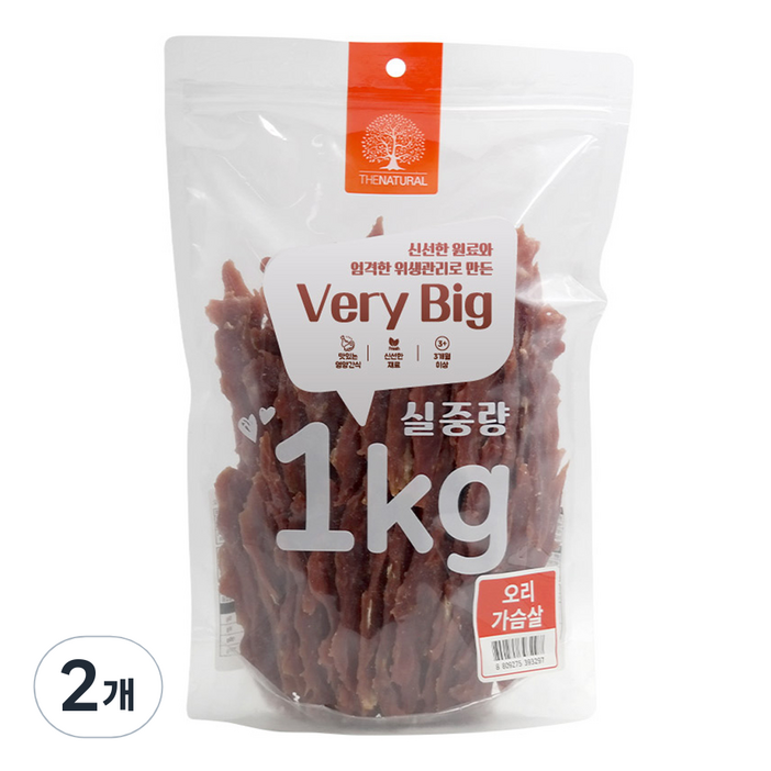 더내추럴 강아지 베리빅 육포, 1kg, 2개, 오리가슴살 더내추럴 강아지 베리빅 육포, 1kg, 2개, 오리가슴살