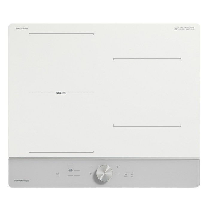 나비엔매직 인덕션 전기레인지 2분할 화이트 + 라이트 그레이 3구, ERI-5233AF, 빌트인