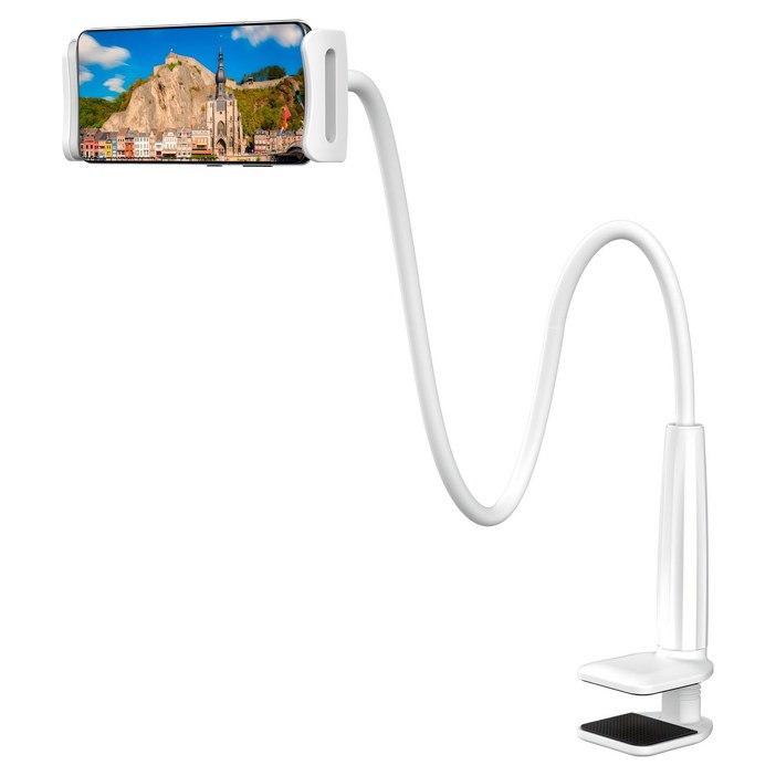 누아트 태블릿 스마트폰 침대 자바라 거치대, JABARA75, 화이트, 1개