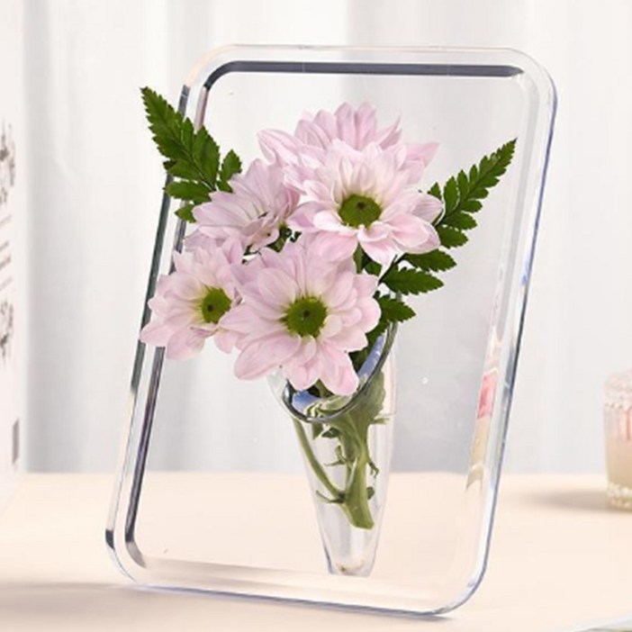 엔도브 아크릴 액자 인테리어 꽃병
