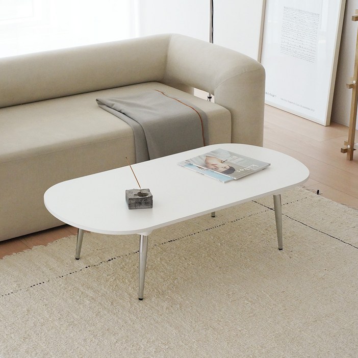 레몬트리 국내제조 E0 LPM 스틸 접이식 타원형 1200 테이블