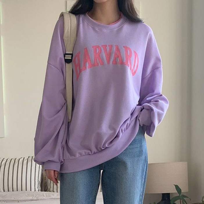 슈가펀 크루니 라운드 긴팔 맨투맨