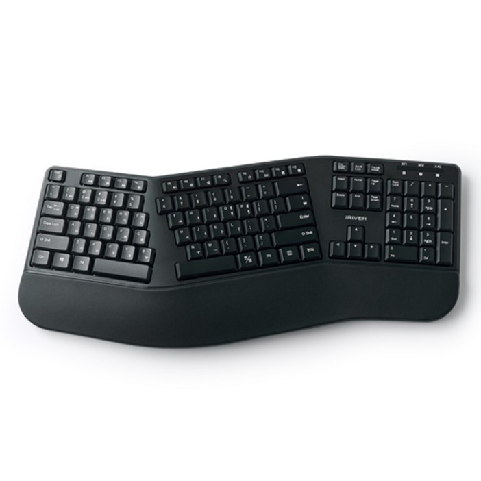 아이리버 멀티페어링 인체공학 무선키보드, 블랙, EQwear-ERGO WAVE EW3, 제조사축