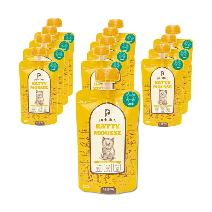 페슬러 고양이 묘설렘 애묘 습식간식, 게살, 90g, 12개