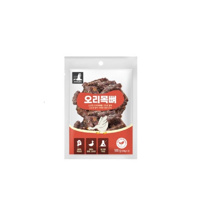 어썸메이트 국내산 오리목뼈 오리날개 대용량 강아지 애견 반려견 수제간식 500g500g