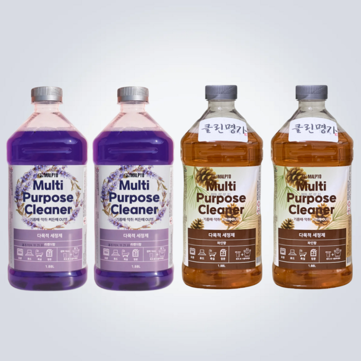 말표 다목적 세정제 라벤더향2개파인향2개 1.88L 애견 동물 화장실 악취 냄새제거 탈취 파인솔, 1개