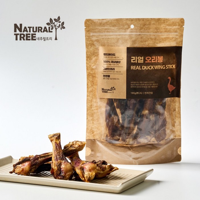 [유통기한 임박특가] 강아지 수제간식 국내산 오리봉180g (26.02.03)