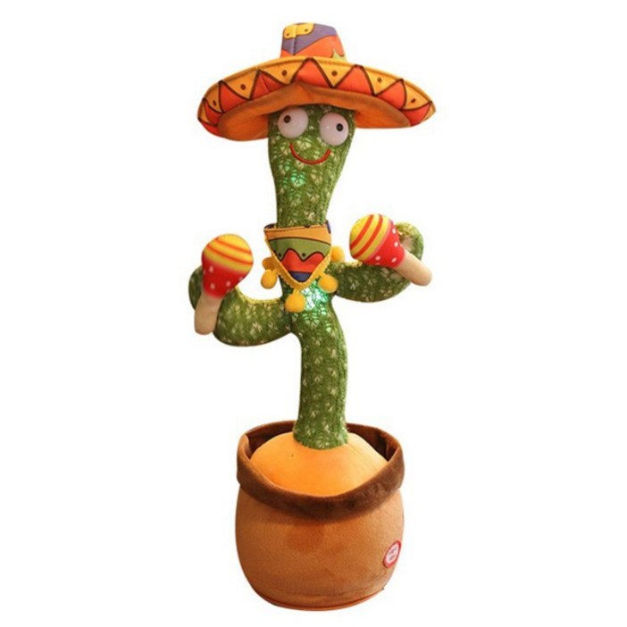 MJS JOYFUL 춤추는 선인장 인형 말따라하는, 녹음기능 조절 가능, 노래재생 ,