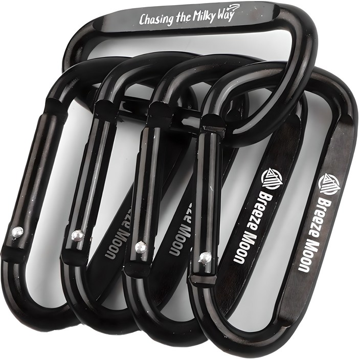 브리즈문 고강도 D형 알루미늄 카라비너5p  보관 파우치 세트