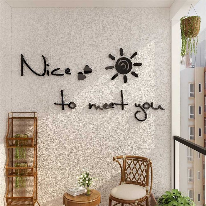 벽면레터링 벽장식 입체 벽 3D 웰컴문구 영어 매장 인테리어 스티커