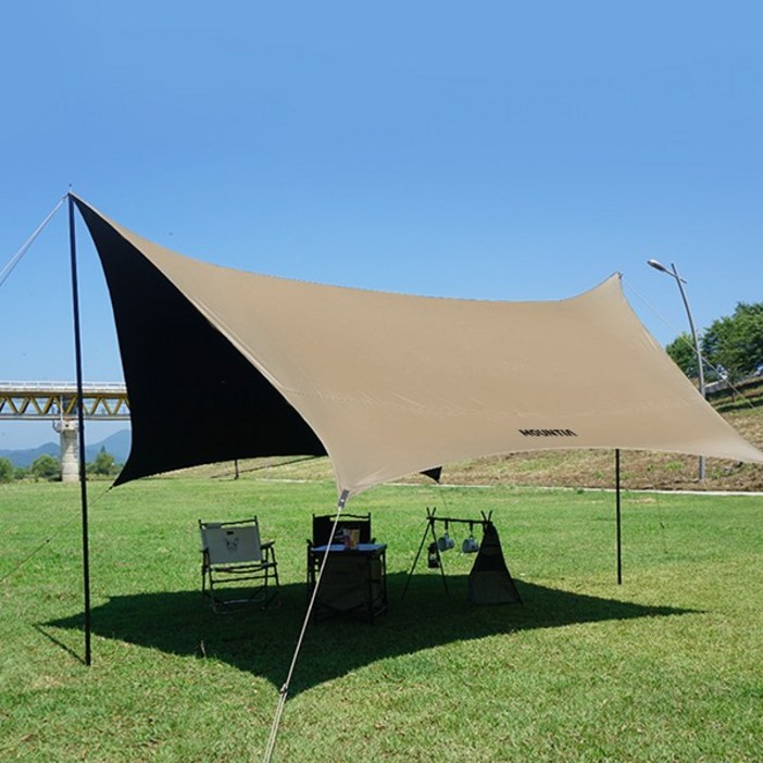 마운티아 어반 헥사 타프 블랙코팅 그늘막 차양막