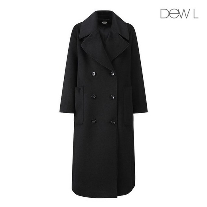 듀엘 와이드 카라 오버핏 더블 코트 BKL244PSH031 3014619