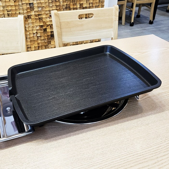 고기불판 다리 분리형 멀티 구이판, 1개, 45cm