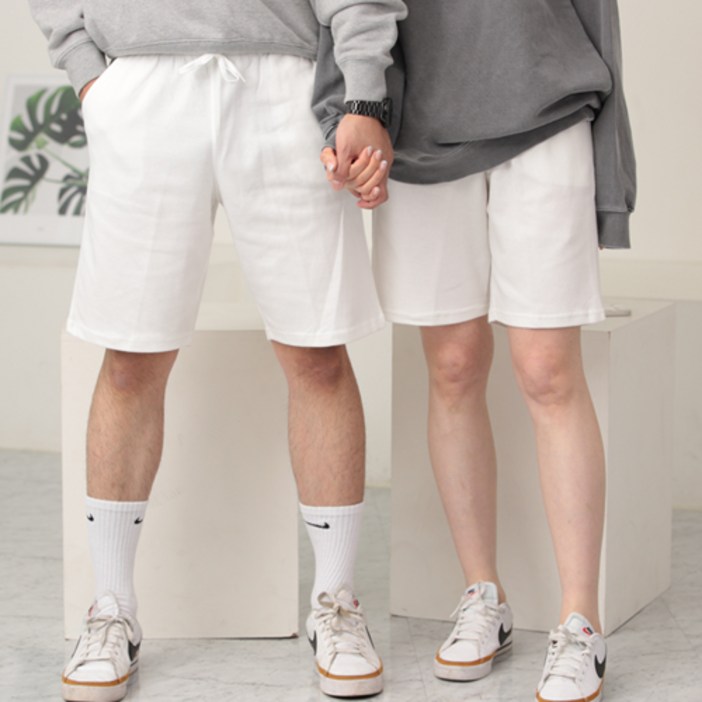 M7XL 남자 베이직 5부 반바지 트레이닝 팬츠 밴딩 운동복 면 빅사이즈 남녀공용