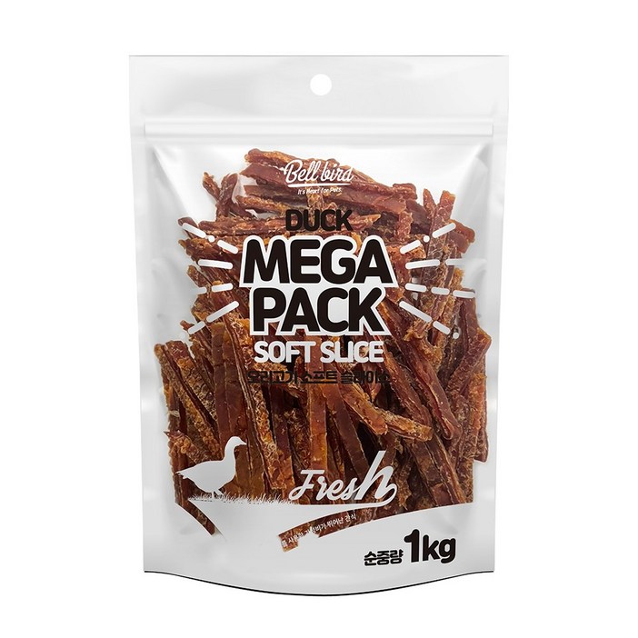 벨버드 메가펙 강아지 반려견 단백질 대용량 간식 과대포장 없는, 1kg, 1개, 오리 소프트 사사미 벨버드 메가펙 강아지 반려견 단백질 대용량 간식 과대포장 없는, 1kg, 1개, 오리 소프트 사사미