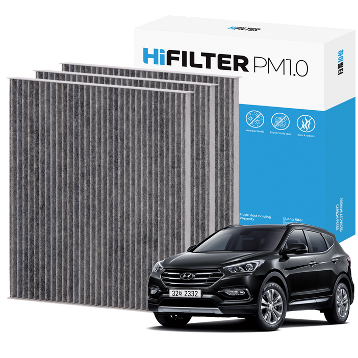 2+1 하이필터 PM1.0 활성탄 자동차 에어컨필터 현대