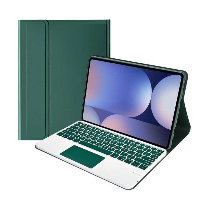 UB 레노버 태블릿 터치 트랙패드 키보드 케이스, 다크그린, 1개