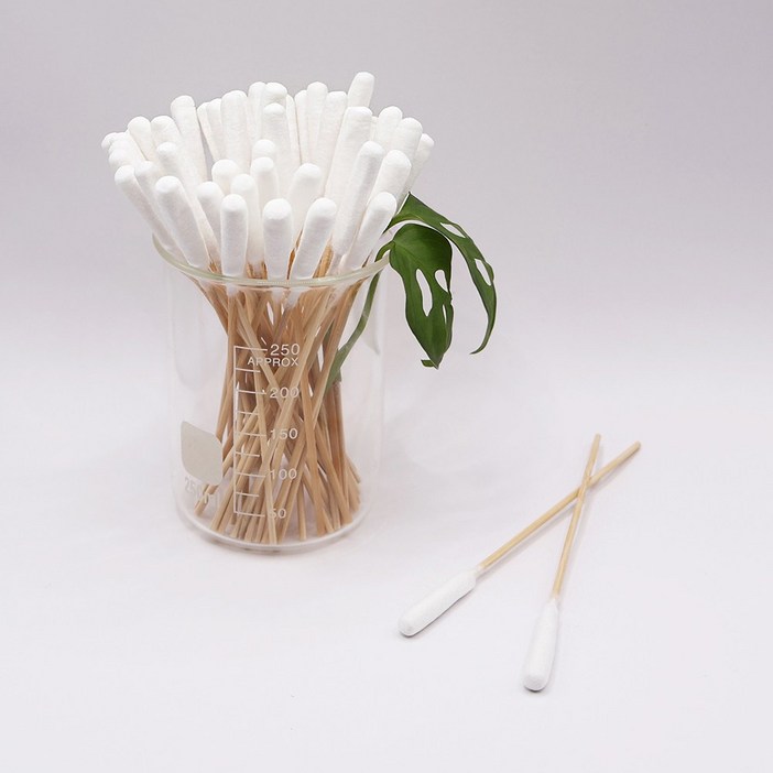 나인나 반려동물용 대형 나무 면봉 반려동물 귀 청소 위생관리 면봉 5050, 2개, 50개입