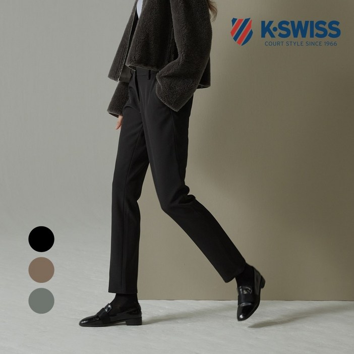 케이스위스 KSWISS 여성 스판 기모 본딩 바지