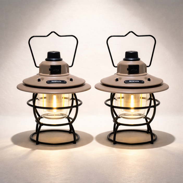 엘린 11 캠핑 감성 조명 2종 세트 C타입 충전식 무선 LED 3가지 색상 무드등