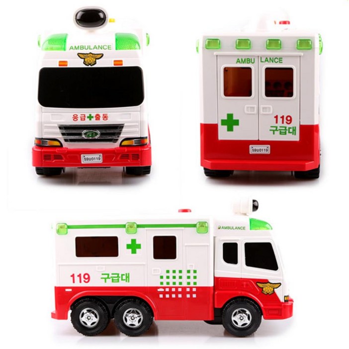 사운드버튼 수동도어개폐 구급차 장난감 자동차놀이 자동차장난감 어린이날선물