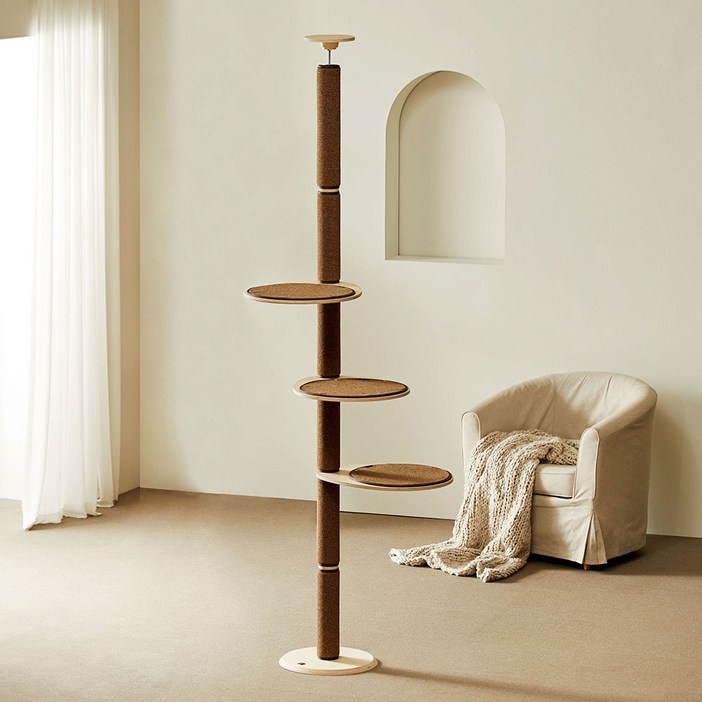 디어캣 원목 캣폴 캣타워 3단 대형