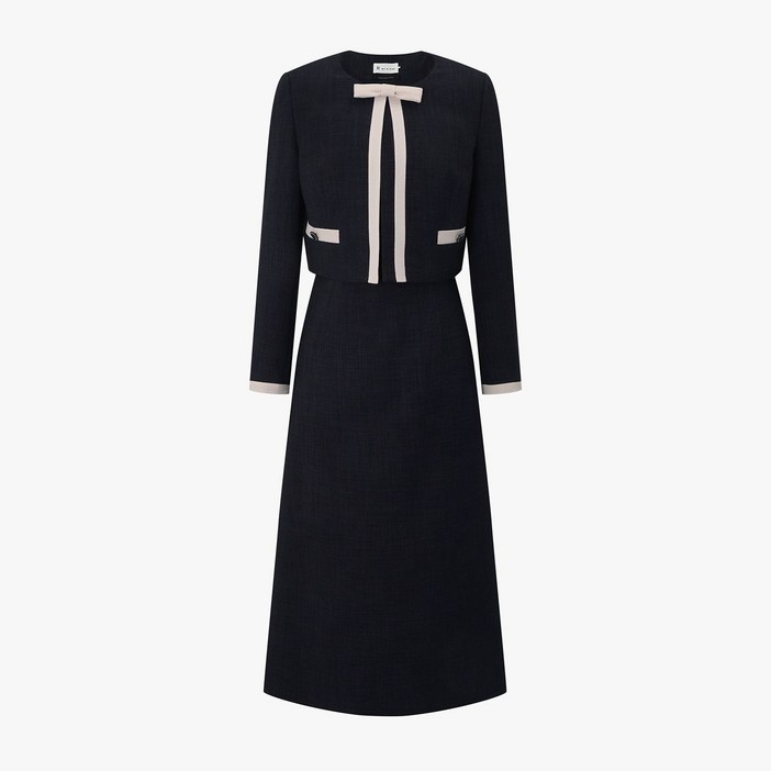 [국내백화점] 잇미샤 컬러 블록 자켓 세트 원피스 자켓세트 투피스룩