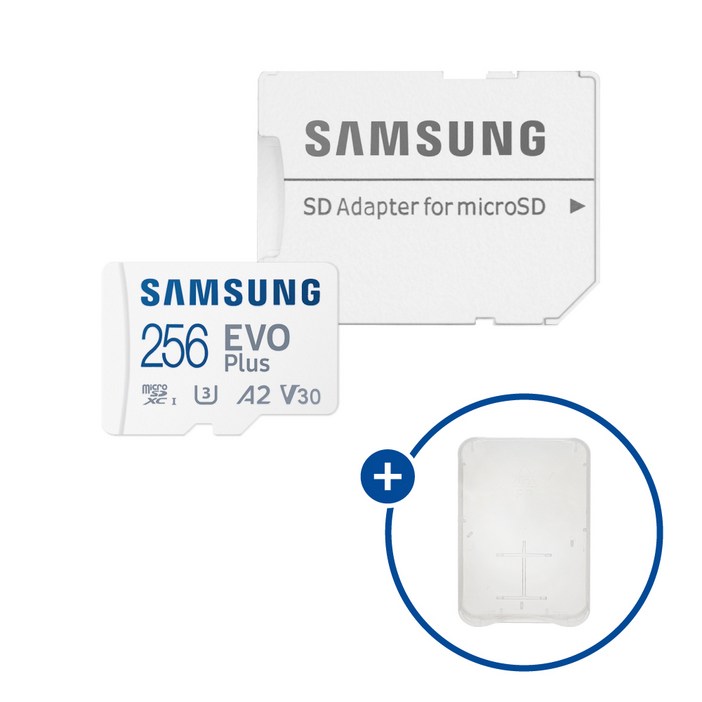 삼성전자 마이크로SD카드 EVO PLUS MBMC256 KR  SD카드 케이스
