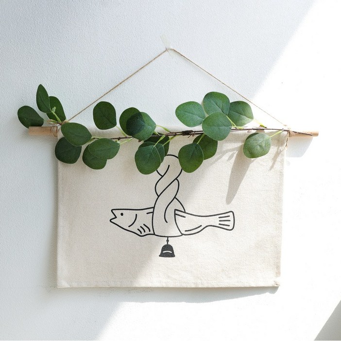 케이트가든 자체제작 액막이 명태 패브릭 배전함 가리개 두꺼비집 커버 감성 벽장식소품