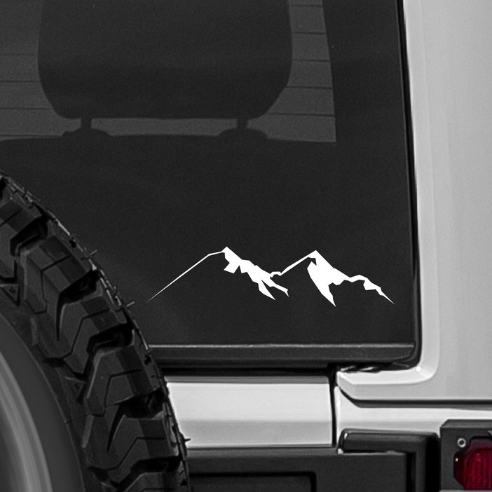 캠핑카 데칼 스티커 차량용 카라반 꾸미기 마운틴, FOIL GOLD, 1개
