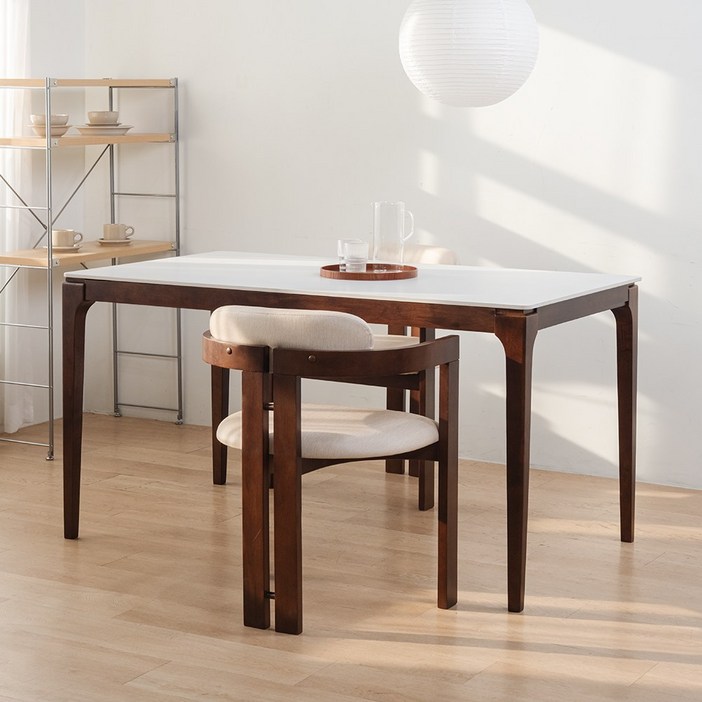 오브 포세린 세라믹 식탁 원목 테이블