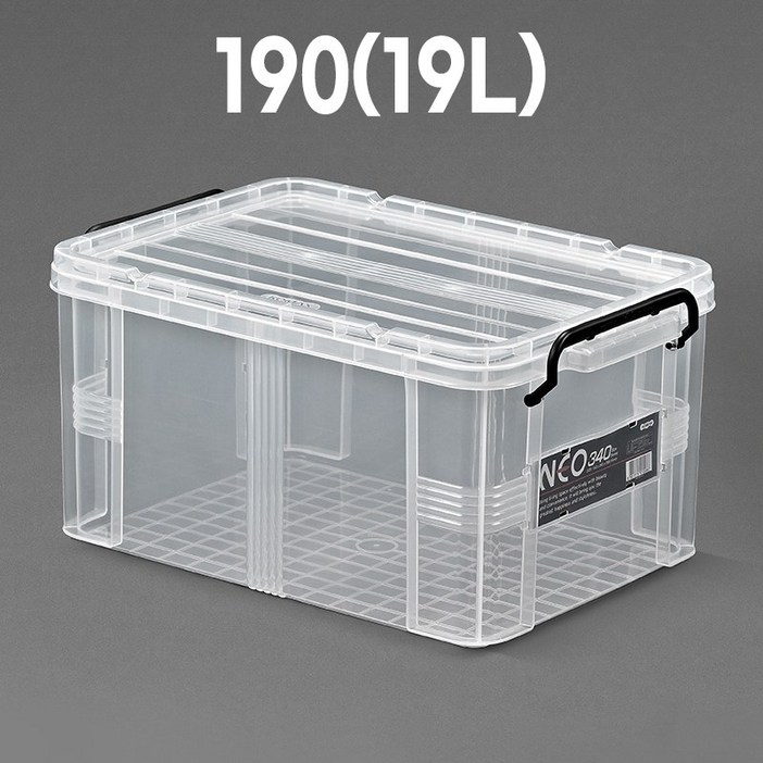 코멕스 네오박스 190(19L) 1개 리빙박스 수납박스 이사박스 수납정리함