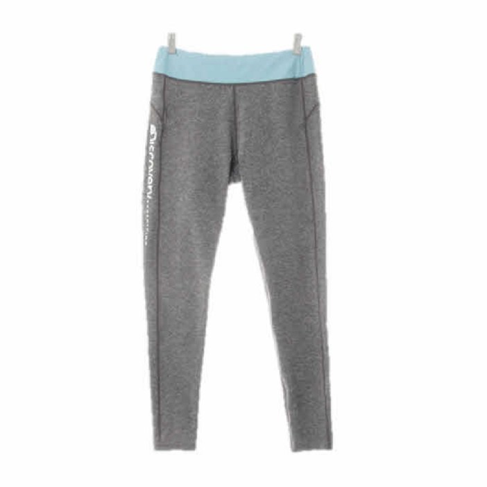 2735 DlSCOVERY 멜란지그레이민트 프린팅 텍스트오버로크투톤레깅스 L