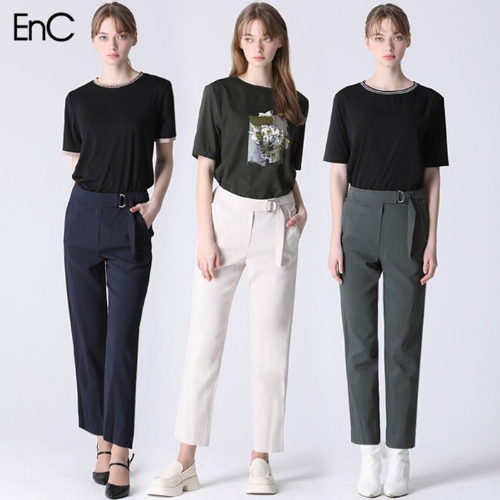 이엔씨 EnC 벨티드 일자 슬랙스 택가격199000원