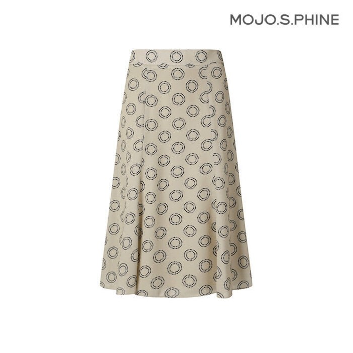 매장정품 MOJO 모조에스핀 쉬폰소재 플레어라인 스커트 BEJ243MSD107 스타일 완성