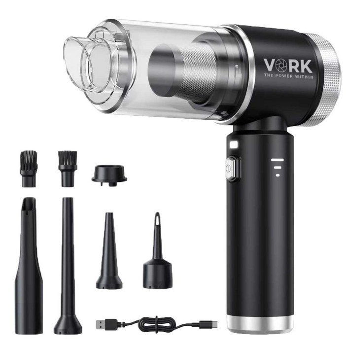 VORK 무선 미니 청소기 진공 핸디 가정용 에어건 소형 원룸 저렴한 청소기