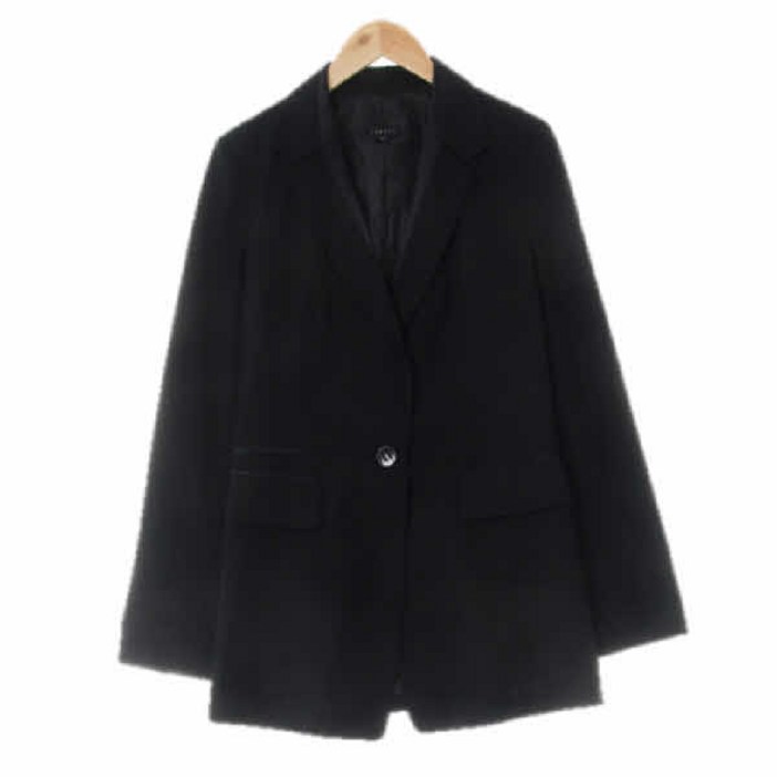 9423 톰보이 블랙 실크배색원버튼블레이저 [85]