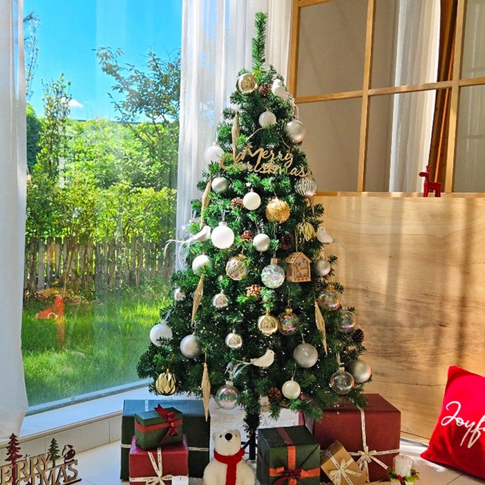 디에스트리 크리스마스트리 160cm 나무전구장식 풀세트