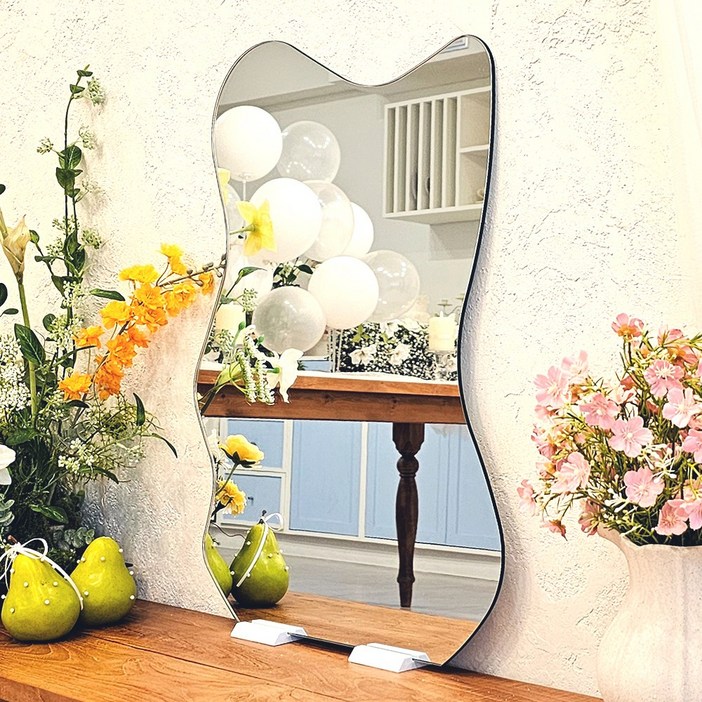 국산 반신 하프 거울 스텐드형 거치 욕실 인테리어 화장대 현관 벽걸이 화장실 미용실 신발장 은경