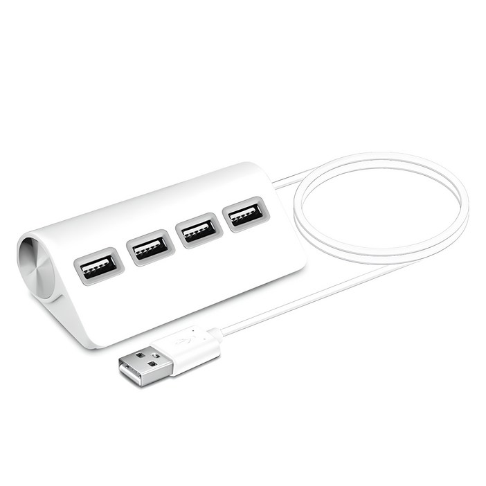 코시 뉴욕 4포트 USB허브 UH3085, 화이트, 1개