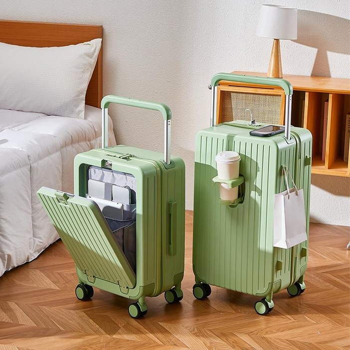캐리어  넓은 손잡이 대용량 여행용 캐리어 기내용캐리어 24인치 20인치 프론트 위탁수화물 캐리어 노트북 수납이 가능한
