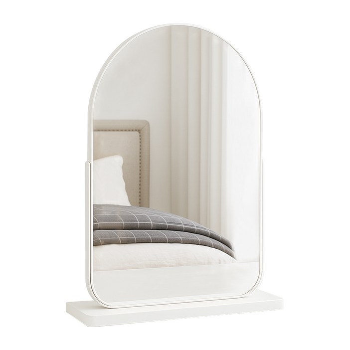 이너네스트 아치형 LED 화장대 거울 각도조절 탁상용, 화이트비조명